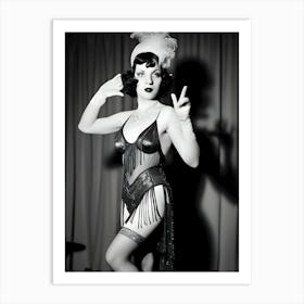 1920's Burlesque Dancer ~Reimagined 118 Art Print