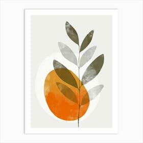 Orange Leaf Art Print