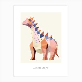 Nursery Dinosaur Art Avaceratops 1 Poster Art Print