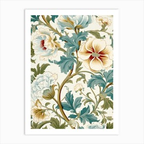 Floral Wallpaper 216 Art Print