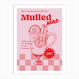 Checkered Mulled Wine Art Print