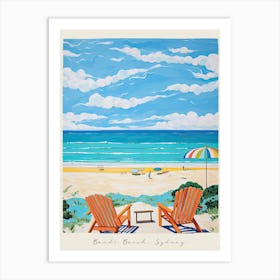 Poster Of Cable Beach, Sydney, Australia, Matisse And Rousseau Style 4 Art Print