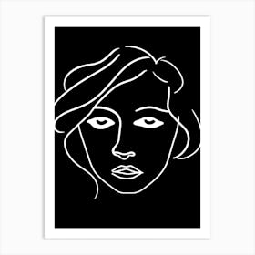 Portrait Line Art 2 Art Print