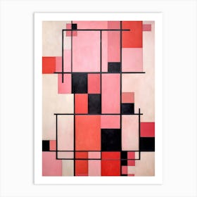 Pink Geometric Harmony Art Print