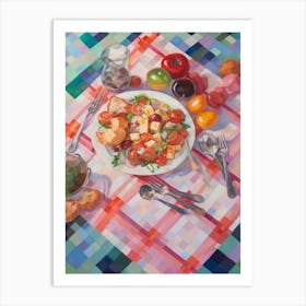 Panzanella Salad Still Life Painting Art Print