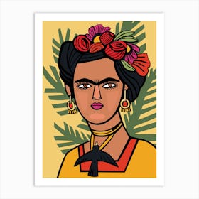 Frida Kahlo Illustrated Art Print