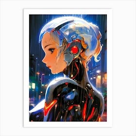 Robot Girl Art Print