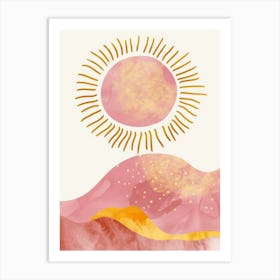 Sun Rising Over The Mountains 1 Art Print