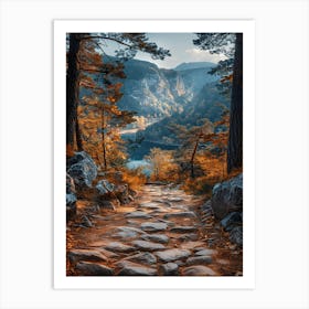 Rocky Path In Autumn Art Print