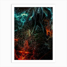 Demon On Fire diablo game Art Print