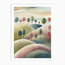 Trees In The Meadow Art Print