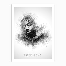 Lord Apex Rapper Sketch Art Print