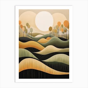 Grasslands Abstract Minimalist 3 Art Print