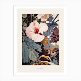 Flower Illustration Hibiscus 4 Poster Art Print