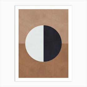 Geometric harmony in brown 2 Art Print