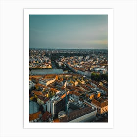 Cityscape of Milan city. Art Print