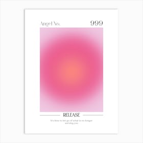 Angel Number 999 Aura Spiritual Art Print Art Print