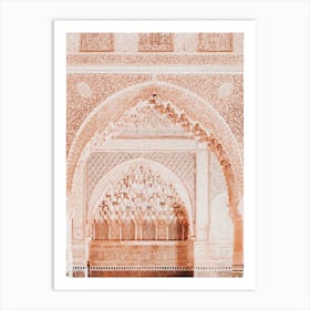 Intricate Pink Building Art Print