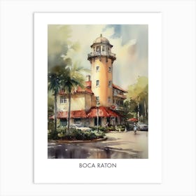 Boca Raton Watercolor 3 Travel Poster Art Print