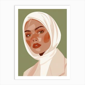 Muslim Girl In Hijab Art Print