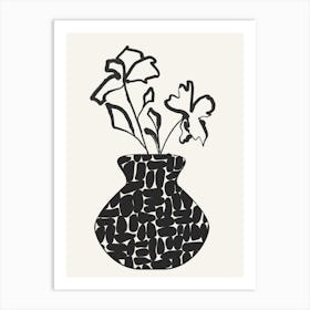 Monochrome Vase Print Art Print