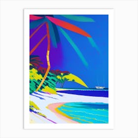 Diani Beach Kenya Colourful Painting Tropical Destination Art Print