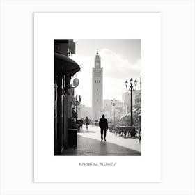 Poster Of Casablanca, Morocco, Photography In Black And White 1 Art Print