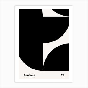 Geometric Bauhaus Poster B&W 73 Art Print