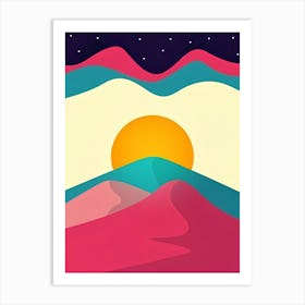 Sunset In The Mountains 8 Art Print