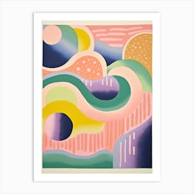 Abstract Landscape Risograph Style 12 Art Print