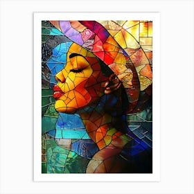 Women Stained Glass Painting Art Print