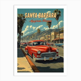 Vintage Santa Barbara, California Art Print