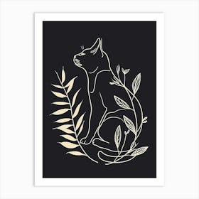 Ragapur Cat Minimalist Illustration 2 Art Print