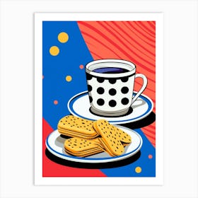 Retro Tea & Biscuits 2 Art Print