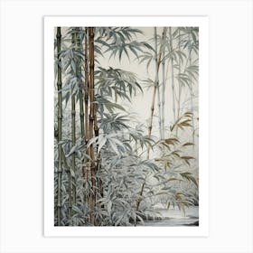 Vintage Jungle Botanical Illustration Bamboo 1 Art Print