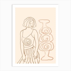 Woman In A Dress Art Print