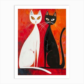 Two Cats 3 Art Print