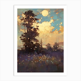 Sunset In The Meadow 7 Art Print