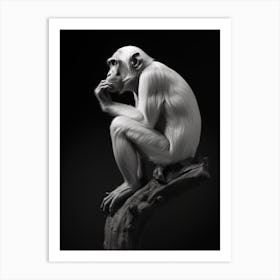 Photorealistic Thinker Monkey 2 Art Print