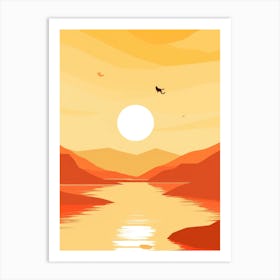 Sunset In The Mountains Art Print