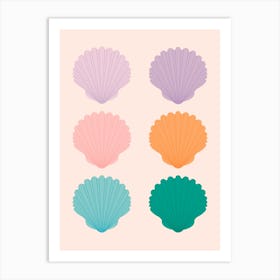 Rainbows Shells Art Print