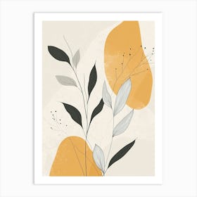 Abstract Leaves Canvas Print 3 Art Print