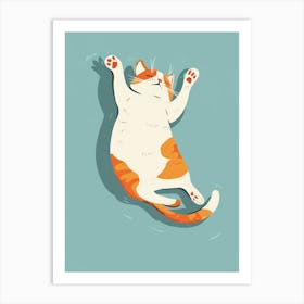 Cat In The Air Art Print