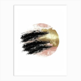 Gold And Black Abstract Painting 11 Art Print