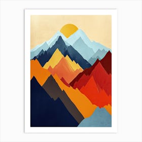 Mountain Peaks 6 Art Print