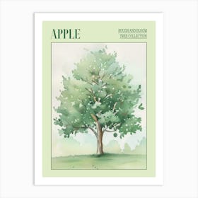 Apple Tree Atmospheric Watercolour Painting 2 Poster Art Print