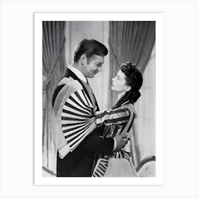 Movie Stars Vivien Leigh And Clark Gable In A Scene From The Film Gone With The Wind Hollywood, California, 1939 Art Print