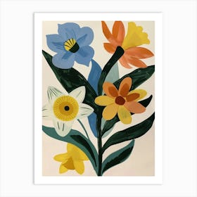 Painted Florals Daffodil 2 Art Print