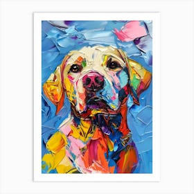 Abstract Dog Art Colourful Labrador Art Print