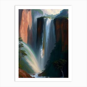 Angel Falls, Venezuela Peaceful Oil Art 3 Art Print